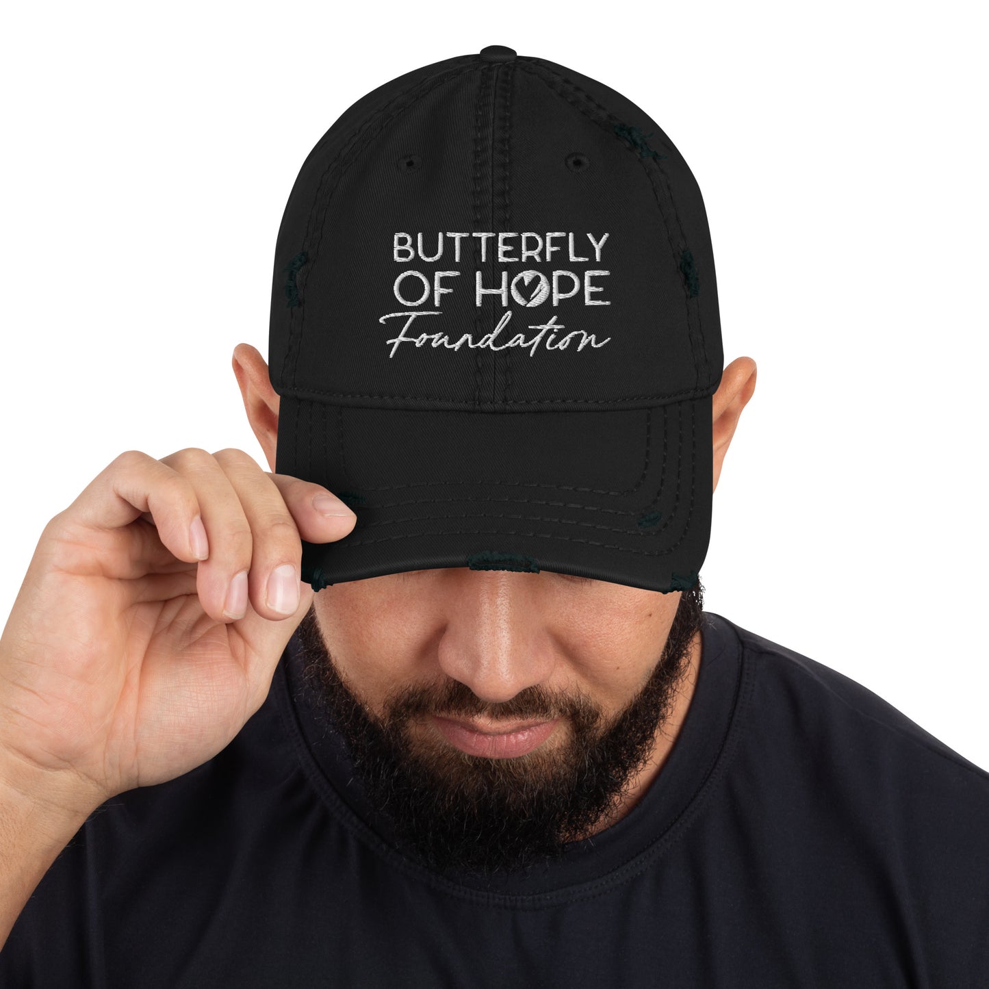 Distressed Embroidered Dad Hat